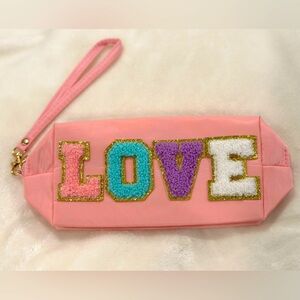 Makeup/Toiletry Chenille LOVE Bag